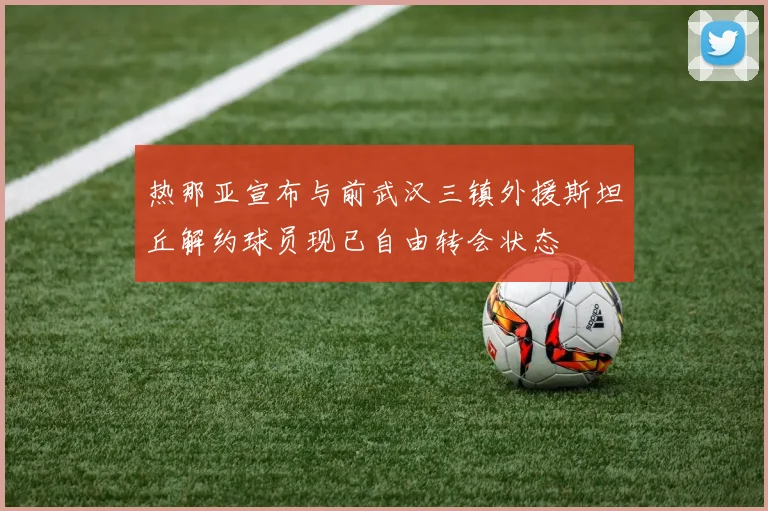 热那亚宣布与前武汉三镇外援斯坦丘解约球员现已自由转会状态